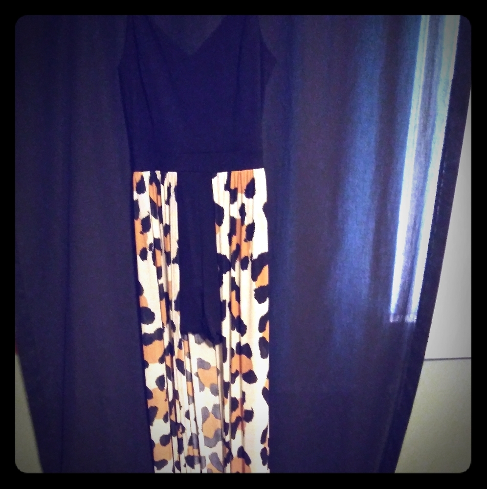 Charlotte Russe leopard print club maxi dress